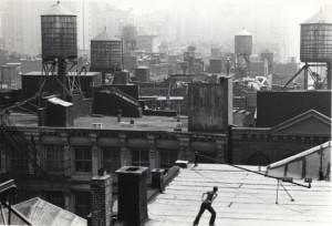 T.Brown: 'Roofpiece'; Photo: Babette Mangolte; 1973